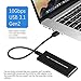 QNINE NVME Enclosure [Upgraded Version], Included 2 USB Cables, Fit for Samsung 960 970 EVO PRO WD Black NVME SSD
