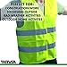 Safety Reflective Vest (ULTRA HIGH VISIBILITY BRIGHT NEON YELLOW) Perfect for Running, Jogging, Walking, Construction, Cycling, Motorcylcle Riding, and More!