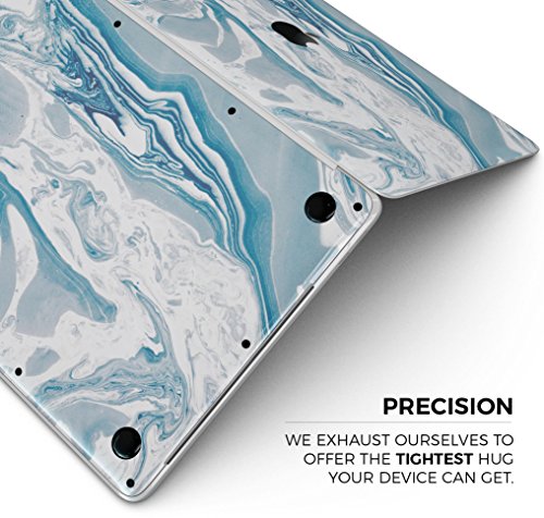 Marble Pattern Design Skinz Premium Full-Body Cover Wrap Decal Skin-Kit for the MacBook 15" Pro with Retina Display (A1398) - Mixtured Blue 57 Textured Marble