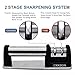 Professional Knife Sharpener, 2018 Upgrade kitchen 2 Stage Diamond Coated Wheel System Sharpening Knife for Straight and Serrated Knives, Safe and Effortless to Use