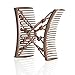 Stretch Double Comb for Thick Wavy Hair - Sturdy Quality, Easy Hairstyles and Long Lasting Updo's (Large, Pretzel Brown, Plastic)