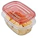 Rubbermaid TakeAlongs Deep Rectangular Food Storage Containers, 8 Cup, Tint Chili, 2 Count