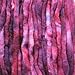 Wool Roving Hand Dyed. Super Soft BFL Combed Top Pre-Drafted for Easy Hand Spinning. Artisanal Craft Fiber ideal for Felting, Weaving, Wall Hangings and Embellishments. 1 Ounce. Wine Red