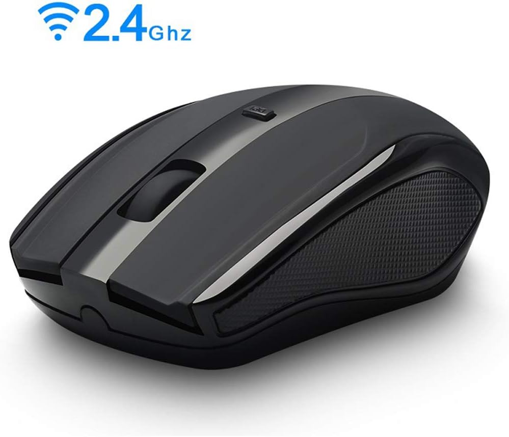 FSM88 Rechargeable Wireless Mouse, 2.4G Wireless Laptop Mouse with Unique Silent Click 1600 DPI Ergonomic Suitable for Personal Office/Games
