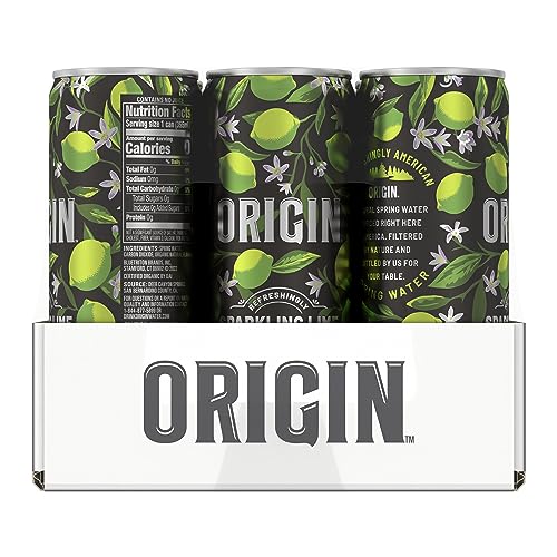 ORIGIN ORGANIC & NON-GMO LIME FLAVOR SPARKLING WATER, 12 FL OZ, RECYCLABLE ALUMINUM CANS (12 COUNT)