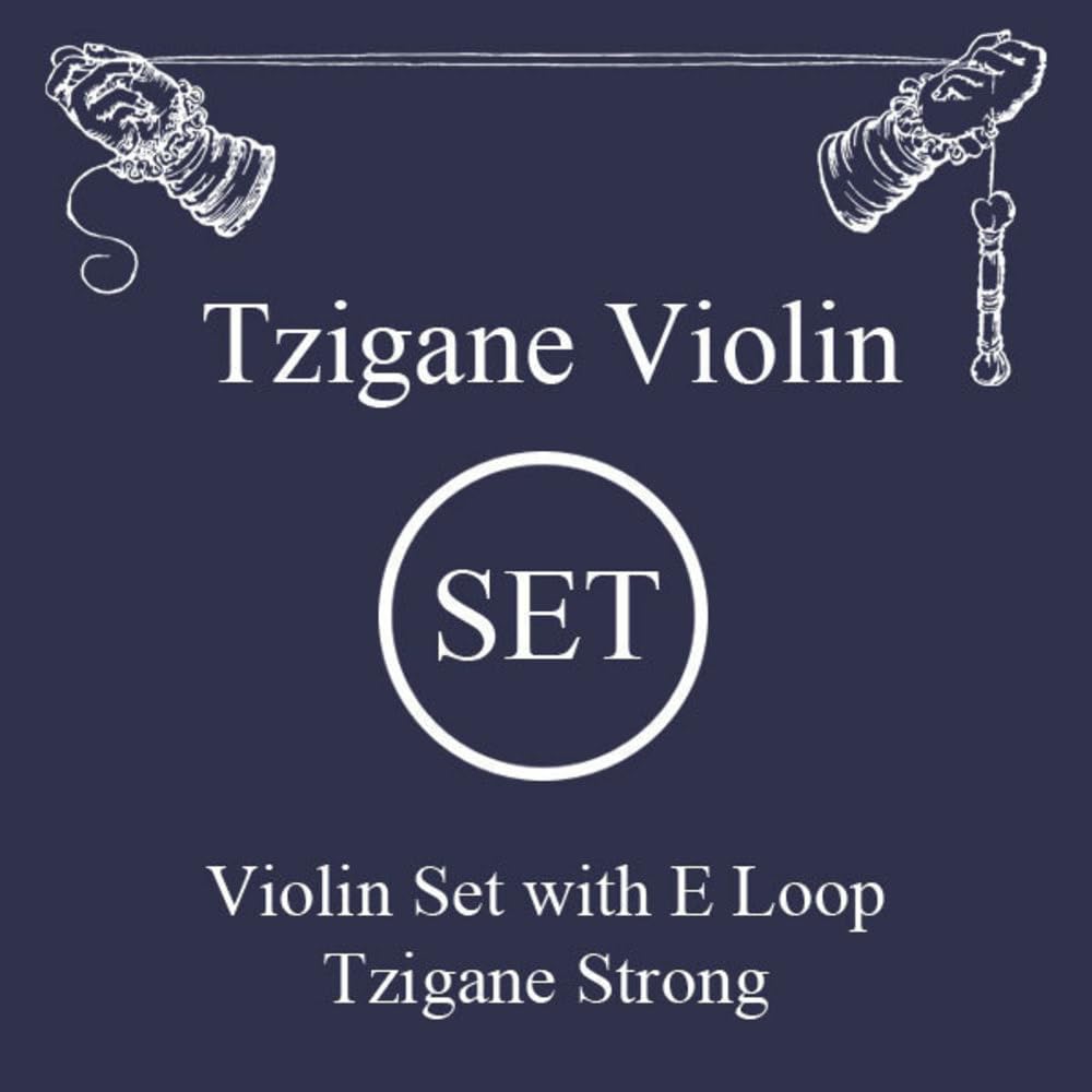 LARSEN STRINGS violin strings Tzigane multifilament fibre core set E steel loop strong