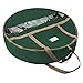 Wreath Storage Container - Canvas Bag with Clear Window and Handles Holds 48-Inch Artificial Wreath with Compartment for Ornaments by Elf Stor (Green)