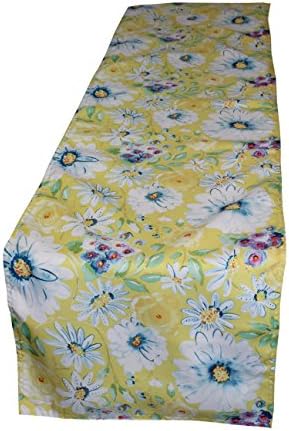 Eden Floral Multicolor Design Water Repellent Table Runner 14" X 70"