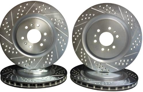 2004 2005 2006 2007 Cadillac CTS-V Front &amp; Rear Brake Disc Rotors +Pads