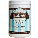 KidzShake - Vanilla Cream Protein Powder with Plant Based Vitamins & Probiotics for Kids | Great for Nutritional Shakes - 12.13oz