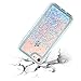 iPhone 7 / iPhone 8 Case with Floating Liquid - SUPVIN Liquid Phone Case for Girls, Fashion Flowing Liquid Floating Luxury Bling Glitter Sparkle Diamond Hard Clear Case for Apple iPhone 7 / iPhone 8