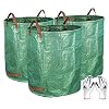 Gardzen 3-Pack 72 Gallons Garden Bag – Reuseable Heavy Duty Gardening Bags, Lawn Pool Garden Leaf Waste Bag