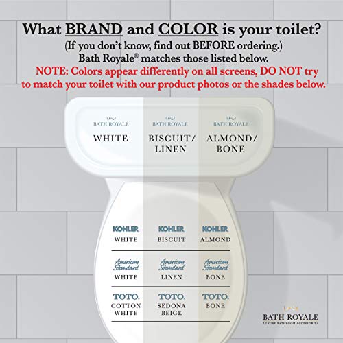 Bath Royale BR237-01 MasterSuite Elongated Toilet Seat with Cover, Biscuit/Linen, Slow-Close, Quick-Release for Easy Cleaning