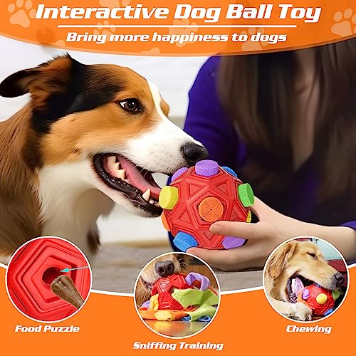 luckdoor Interactive Dog Toys Snuffle Ball Encourage Natural Foraging Skills,Slow Food Training