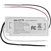 Haloitte 36W Constant Current LED Driver, 120-277Vac to 24-42Vdc, TRIAC Dimmable at 120 Volt, Isolated Class 2 IP65 Waterproof Power Supply for LED Light Bars & String Lights, ETL FCC Listed, 1PK