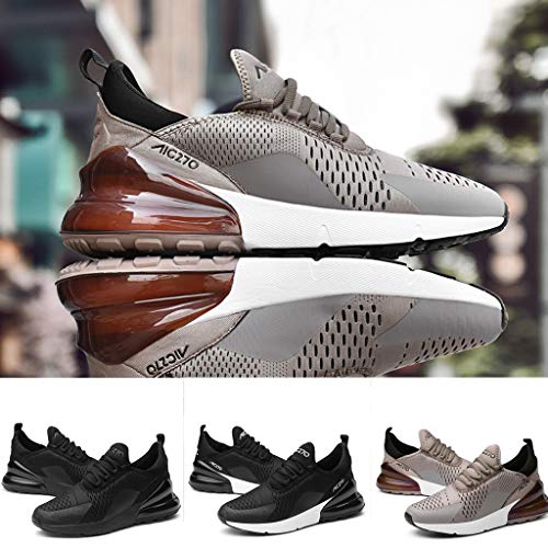 Mysky Fashion Men Leisure Brief Weight Athletic Sport Running Shoes Men Mixed Color Comfortable Flat Sneakers Brown
