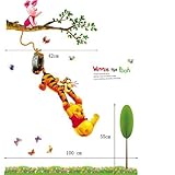 GoBuyMall Peel and Stick Wall Decals Stickers for Children & Kids & Baby & Nursery Wall Art Room Decor (Winnie The Pooh)