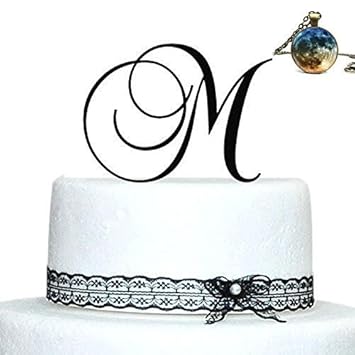 【クリックで詳細表示】Buythrow Personalized Acrylic Wedding Initial Cake Topper in any letter A B C D E F G H I J K L M N O P Q R S T U V W X Y Z Silver by buythrow cake topper