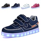 EQUICK Light Up Shoes Kids USB Charging Flashing LED Sneakers 11 Colors Modes Boys Girls
