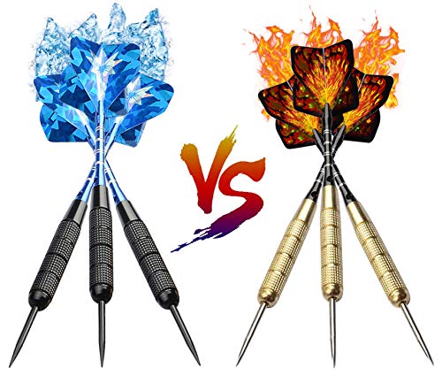 Migargle 12 Pack Steel Tip Darts Set 20 Grams with Nonslip Iron Barrel + Aluminum Dart Shafts + 4 Style Flights + Darts Sharpener + Darts Tool and Case - Thumbnail 4