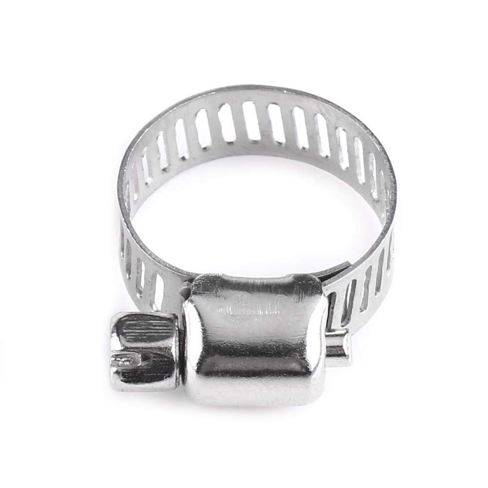 10 pcs of 201 Stainless Steel Adjustable Throat Hoop with a Width of 8mm (13-19), Fastening Parts