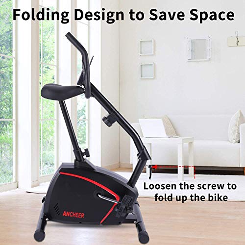 ANCHEER-Magnetic-Upright-Heimtrainer-Indoor-Cycling-Bike-mit-APP-Anschluss-10-Level-Widerstand-Super-Quiet-Stationaeres-Bike-fuer-Cardio-Training-zu-Hause-mit-verstellbarem-Sitz-Monitor-Raedern