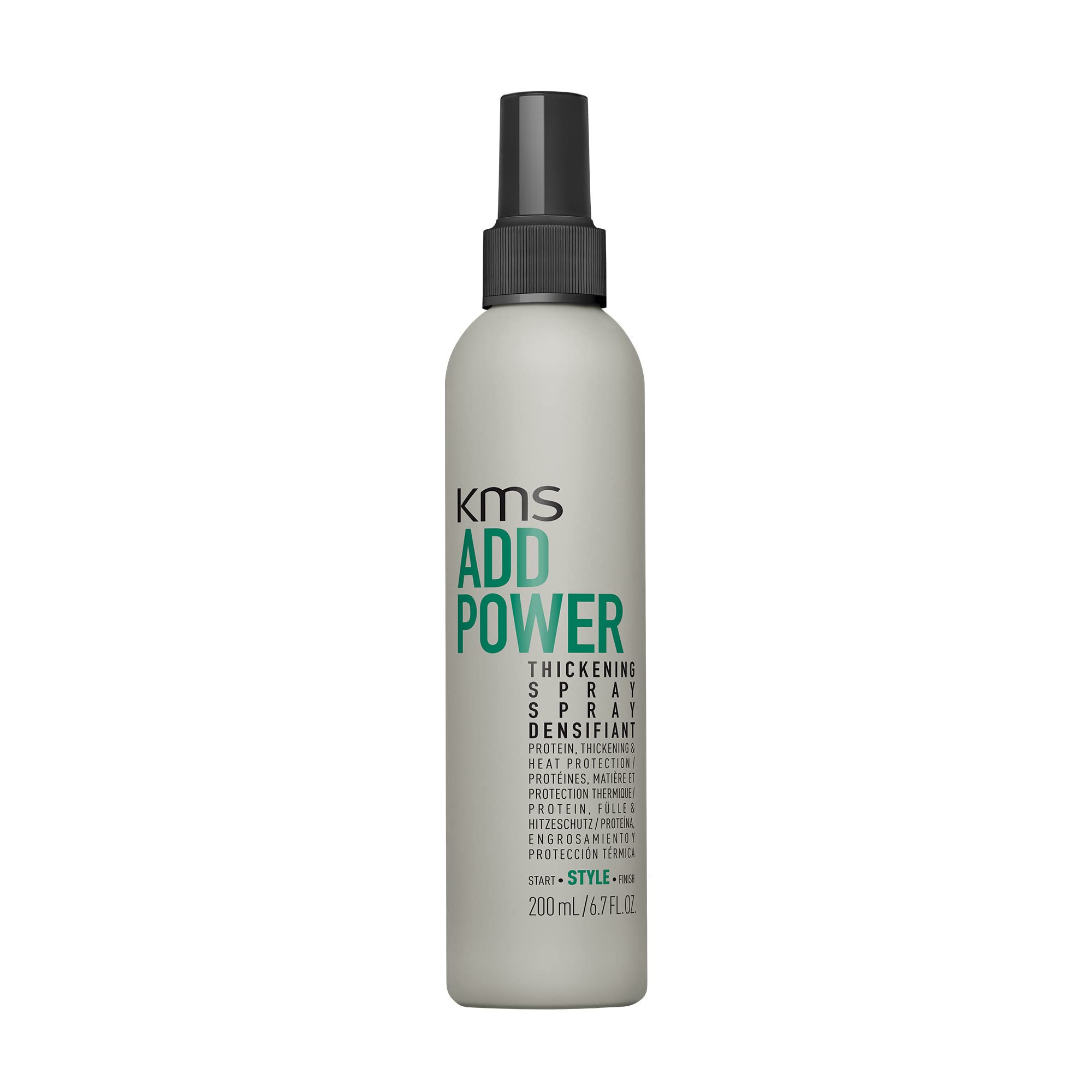 KMS AddPower Thickening Spray, For Fine Hair, Adds Instant Thickness & Lift, Heat Protection, Vegan & PETA Approved, 200ml