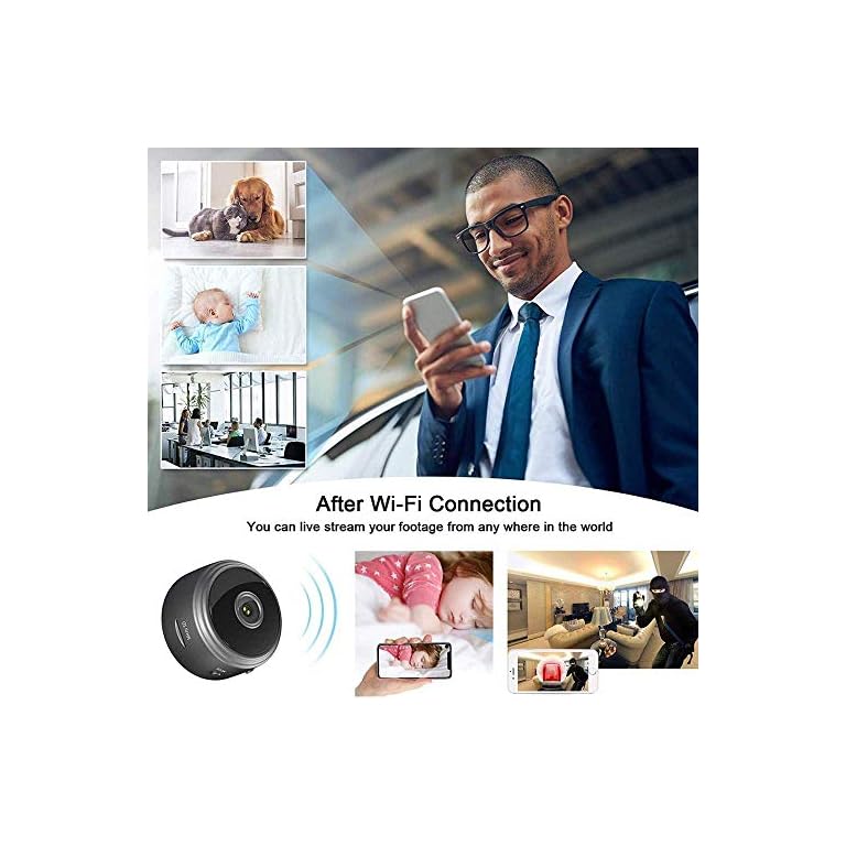 OVEHEL Mini WiFi Spy Camera HD 1080P Wireless Hidden Camera Video