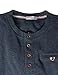 H2H Men's Classic Midweight Waffle Henley Top HEATHERNAVY US L/Asia XL (KMTTL062)