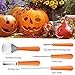 Pumpkin Caring Kit, OTBBA 5 Piece Halloween Pumpkin Carving Tool Set With 10 Carving Stencils DIY Halloween Jack-O-Lantern For Pumpkin Party Decorations