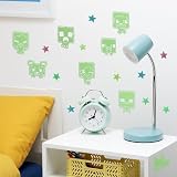 Paladone Minecraft Glow in The Dark Wall Decals, 200 Stickers & Characters view 2