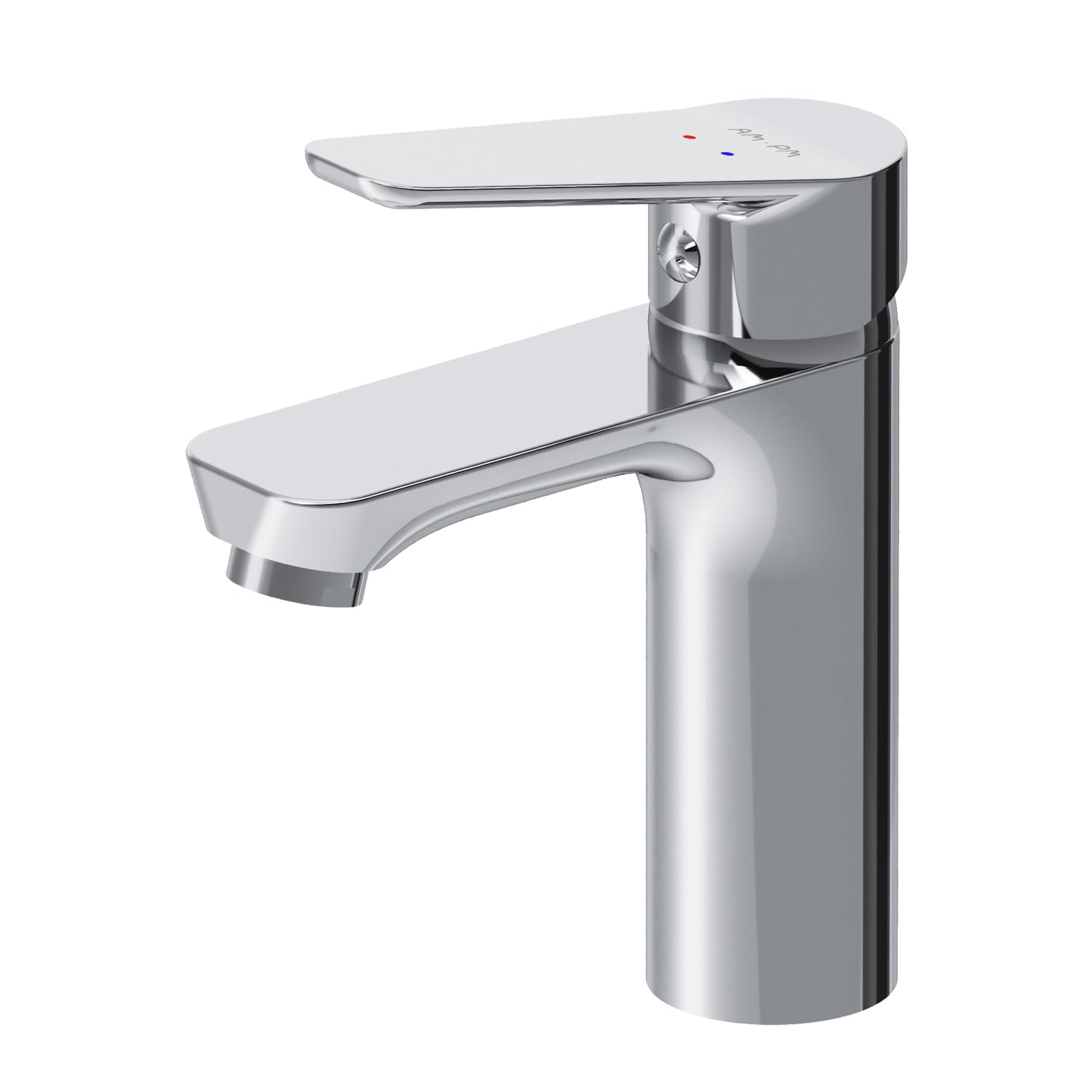 AM.PM Hit FTA02200 Washbasin Tap with Single-Lever Mixer Tap Short Spout Height 101 mm Bathroom Small Chrome Mixer Tap Bathroom Sink Mixer Tap Bathroom