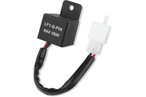 CARLEEF Motorcycle LED Flasher Relay for LED Turn Signal,12V 2Wire 2Pin Turn Signal Relay for Fixing Hyper Flashing Issue,Electronic Flasher Relaies Blinker Relaies for Most Motorcycles