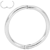 365 SLEEPERS 925 Solid Sterling Silver Australian Made 8mm - 14mm Hinged Sleeper Earrings Nose Lip Septum Tragus Hoop Segment Ring Nickel Free Hypoallergenic