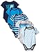 Nautica Baby-Boys Newborn 5 Pack J Class Bodysuit, Assorted, 3-6 Months