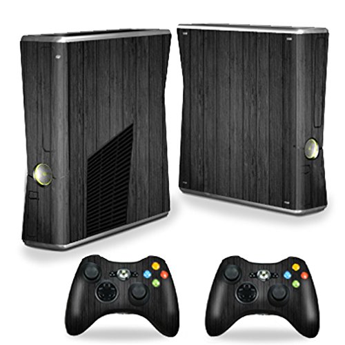 MightySkins Skin Compatible with X-Box 360 Xbox 360 S Console - Black Wood | Pr…