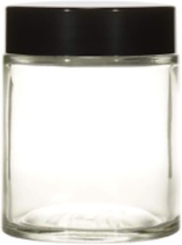 Rentra S.P.A. Empty Refillable Mutlipurpose Clear Transparent Round Glass Jar with White inner for storing & dispensing Creams Balms Bees Wax Lip Balms for Home Beauty Parlour SPA 100ml