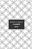 Monthly and Weekly Planner 2019: Diary 2019 (also Dec 2018) with yearly overviews, monthly calendars by Rainbow Notebooks