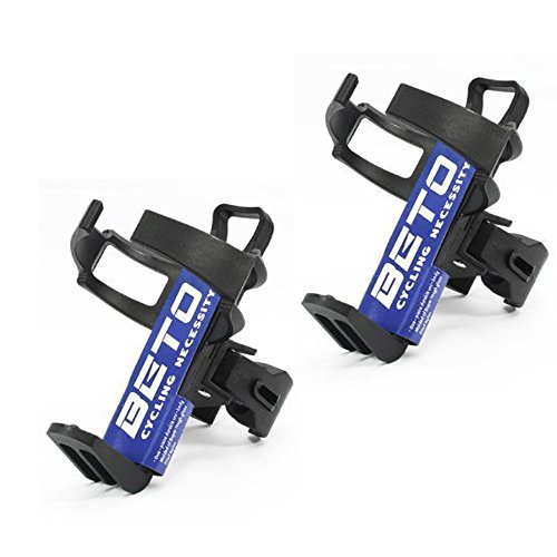 LIPROFE 2 PCS Adjustable Bike Water Bottle Holder Mountain Road Bicycle No Screws Bottle Cage Rack 360 Degree Rotating