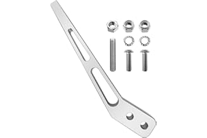 JUFZQO 10 Inch Bent Shifter Handle Lever Fit for Tremec T5 T45 T56 Hurst Mustang Aluminum