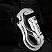 Idakekiy Stylish Carabiner Keychain Zinc Alloy Key Chain Bottle Opener (2 Pcs Silver)