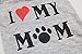 DroolingDog Dog Clothes Puppy Shirts I Love My Mom Shirt Dog Costume, Large, Grey