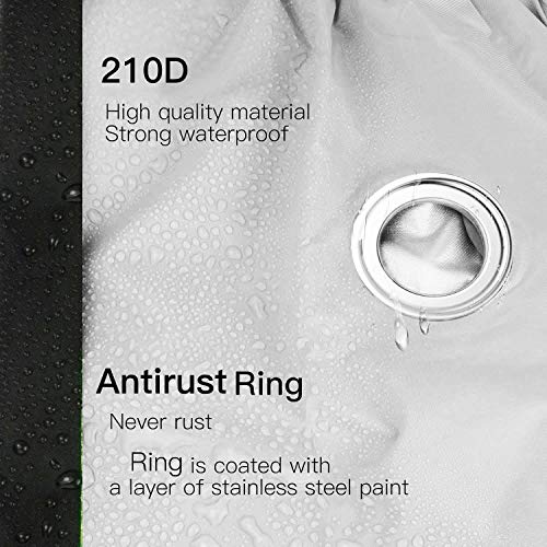 Bike Cover, 210D Heavy Duty Outdoor Waterproof Bicycle Covers UV Dust Sun Wind Proof with Lock Hole Protection for Mountain Road Bikes (Silver) - Thumbnail 2