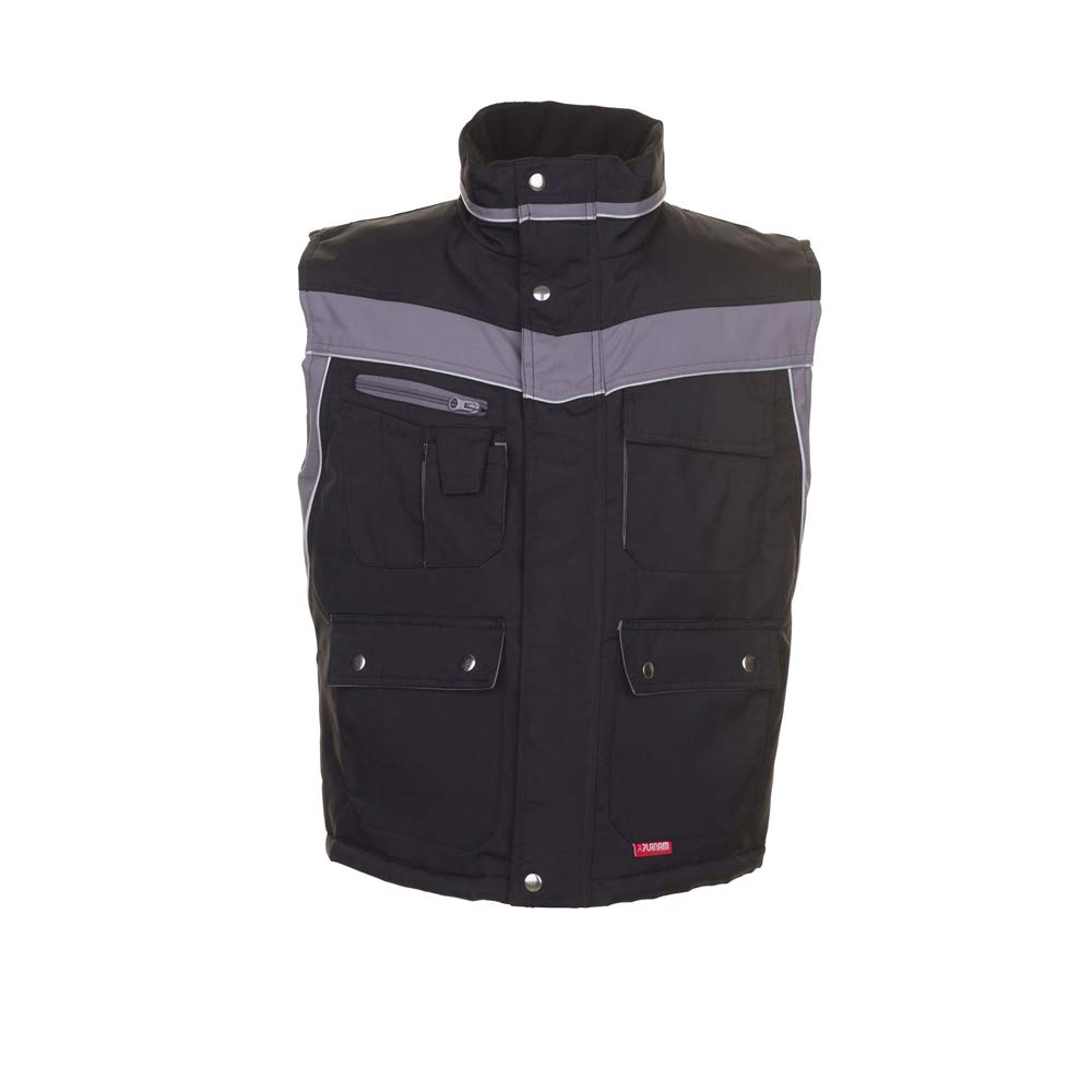 Planam 2580040 Size X-Small "Plaline" Winter Vest - Black/Zinc