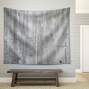 Grunge Concrete Wall, High Resolution Background Texture Image - Fabric Wall Tapestry Home Decor - 51x60 inches