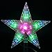 CrazyFire 9.5 inch Star Christmas Tree Topper, 7 modes Multi-colour Changing Star Treetop Christmas Decoration Light, AA Battery Operated Pentagram Star Light