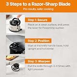 AnySharp Knife Sharpener, Hands-Free Safety, Suction PowerGrip, Silver view 11