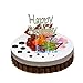 Happy Birthday Cake Topper-Sparking Rhinestones Crystal Cake Decoration Party Supplies,silver