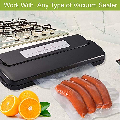 VacYaYa 4 Pack 11X50 Rolls (Total 200 feet) Vacuum Sealer Bags Rolls with BPA Free,Heavy Duty,Great for Sous Vide and Vac Seal storage Rolls