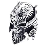 Size 15, KONOV Large Biker Men's Gothic Casted Skull Stainless Steel Ring